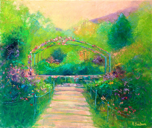 Garden Pond Original Painting